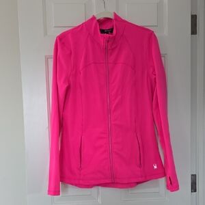 Spyder: Vibrant Pink Zip-Up Jacket